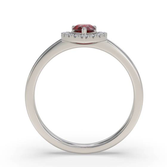0.50ct Ruby and Diamond Cluster Ring