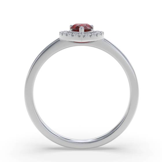 0.50ct Ruby and Diamond Cluster Ring
